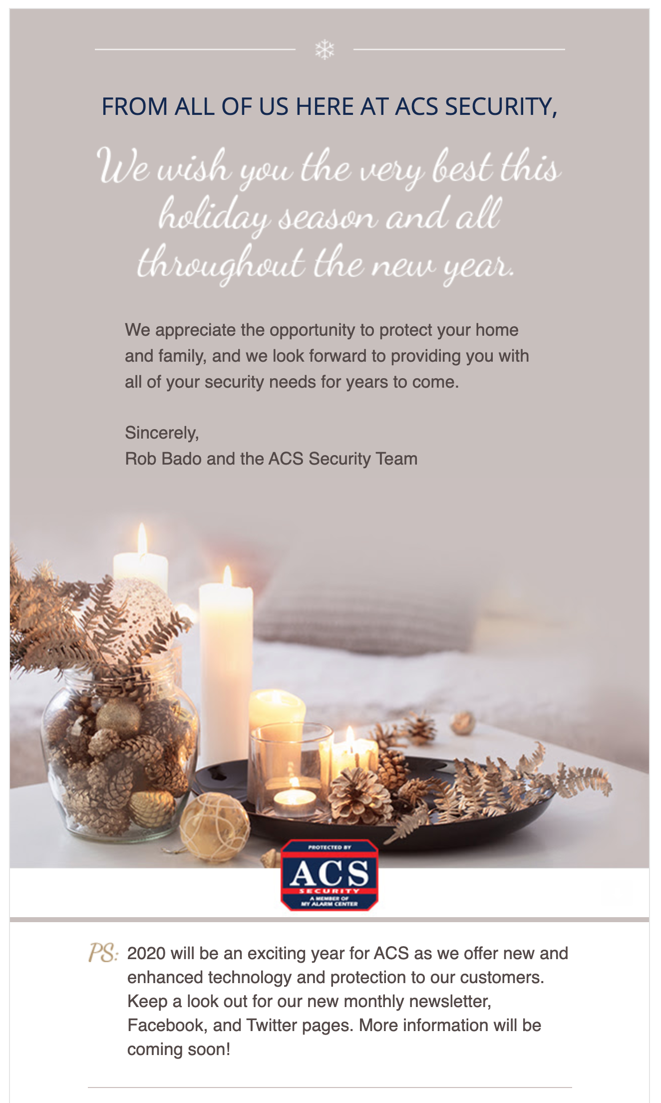 Happy Holidays from ACS Home Security 2019